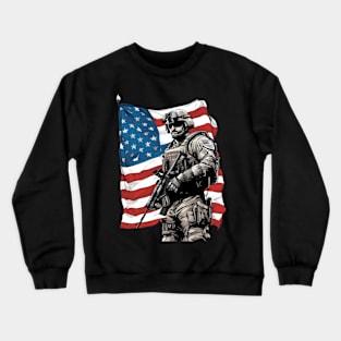 american soldier Crewneck Sweatshirt